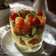 Verrine Avocat : Mousse Soyeuse au Saumon Fum&eacute;