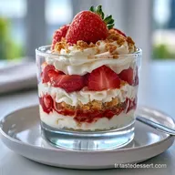 Verrine Fraise Croustillante au Skyr
