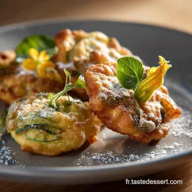 Beignets de fleurs de courgettes Recette niçoise légers et croustillants Fiche recette