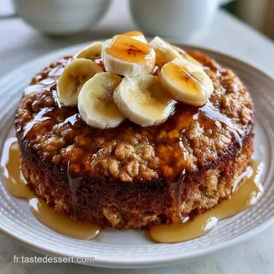 Bowl Cake Avoine Banane Miel en 9 Minutes Fiche recette
