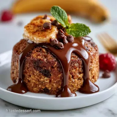 Bowl Cake Banane Avoine Sans Oeuf (5 Min) Fiche recette