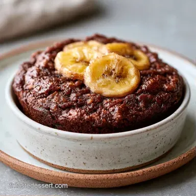 Bowl Cake Cacao Banane Healthy en 9 Min Fiche recette