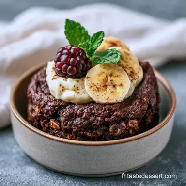 Bowl Cake Chocolat Banane Thermomix Fiche recette