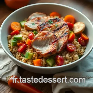 Bowl de Quinoa aux Légumes et Poulet Grillé : Un Repas Équilibré et Simple Fiche recette