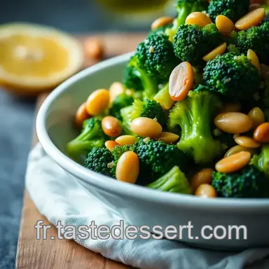 Brocoli comment le cuisiner: Savoureux Sauté aux Amandes et Ail Fiche recette