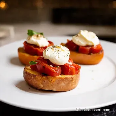 Bruschetta Tomate Cerise Burrata LAp&eacute;ro Italien Facile Fiche recette