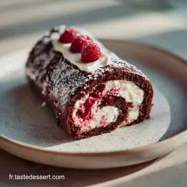 Recette B&ucirc;che de No&euml;l Yule Log Cake Fran&ccedil;aise Fiche recette