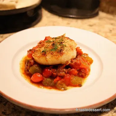 Cabillaud aux Tomates et Chorizo Le Plat Ensoleillé Facile Fiche recette