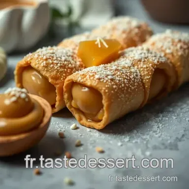 Cannoli au Dulce de Leche Cuits &agrave; l&rsquo;Air Fryer sans Huile : Recette Facile et Gourmande Fiche recette