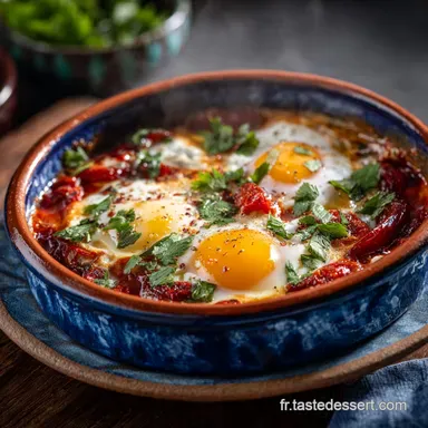 Chakchouka Épicée Recette facile et réconfortante aux œufs coulants Fiche recette
