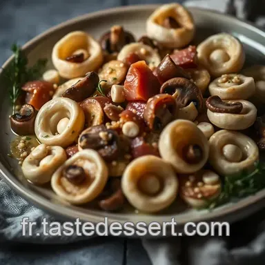 Coquillettes Crémeuses aux Champignons et Jambon : Recette Familiale Facile Fiche recette