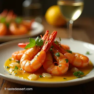 Recette Crevettes &agrave; lAil Citron et Persil en 20 Minutes Fiche recette