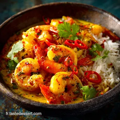 Crevettes au curry et coco Recette rapide pour un dîner express Fiche recette