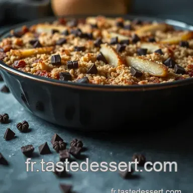 Crumble Poire Chocolat : Un D&eacute;lice Facile &agrave; Pr&eacute;parer en Moins de 45 Minutes Fiche recette