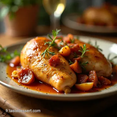 Délice de Poulet Crémeux aux Lardons Le Plat Familial Facile Fiche recette