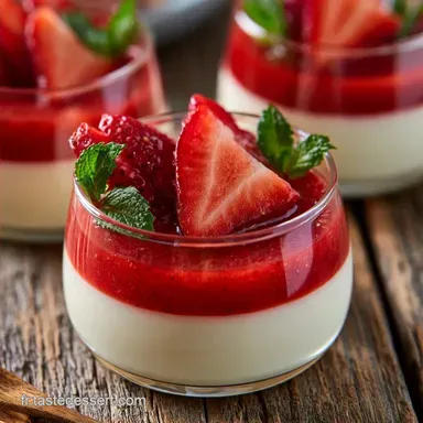 Recettes de Panna Cotta Fraise Maison et Facile
