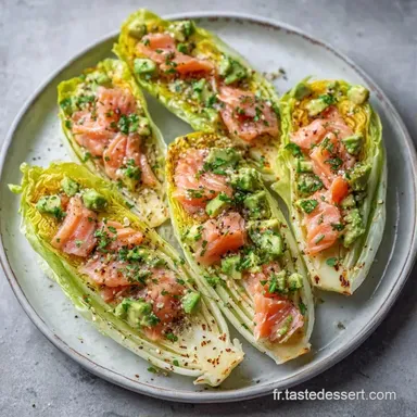 Endives Saumon Fum&eacute; et Avocat (20 Min) Fiche recette