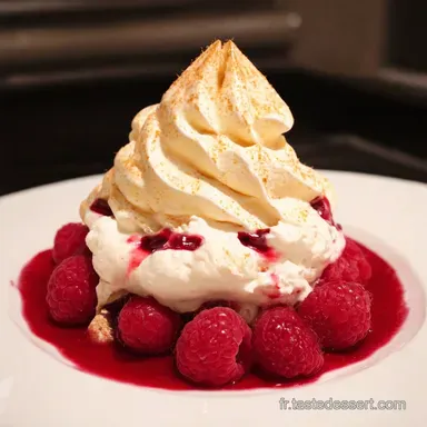 Dessert Rapide et L&eacute;ger Mon Eton Mess Framboise Express Fiche recette