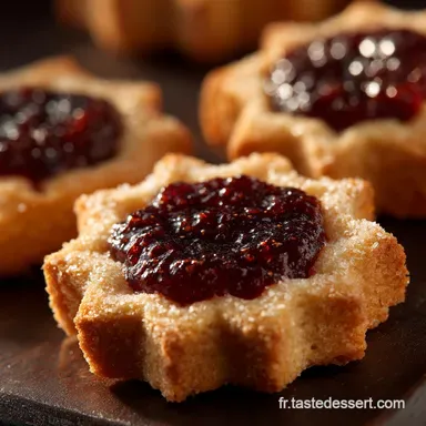 Friandises de Noël faciles : Sablés épicés traditionnels cœur confiture Fiche recette