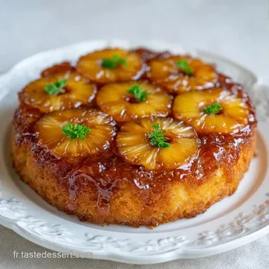 G&acirc;teau Ananas Caram&eacute;lis&eacute; pour 6 Personnes Fiche recette