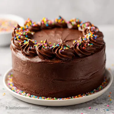 G&acirc;teau d'anniversaire au Chocolat pour 12 Personnes en 55 Minutes Fiche recette