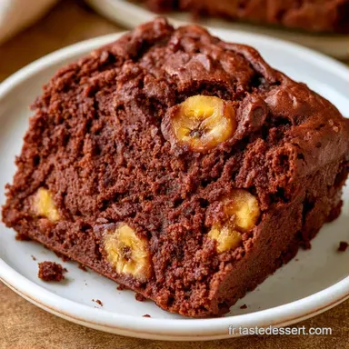 G&acirc;teau Chocolat Banane pour 8 Personnes Fiche recette