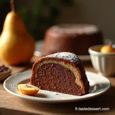 Gâteau Poire Chocolat Sans Farine Ultra Fondant Facile Fiche recette
