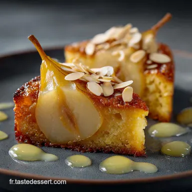 G&acirc;teau moelleux aux poires et amandes Le secret dun moelleux absolu Fiche recette