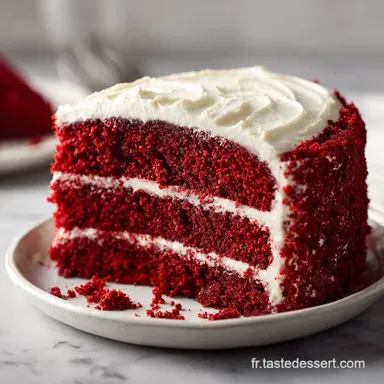 G&acirc;teau Red Velvet Moelleux pour 16 Portions Fiche recette