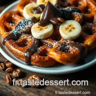 Gaufres au Airfryer : Banane, Noix et Chocolat en 10 Minutes ! Fiche recette