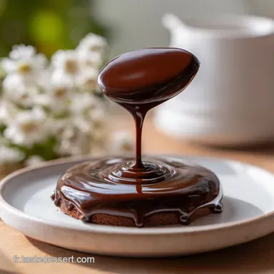 Gla&ccedil;age au Chocolat Miroir pour 12 Personnes en 20 Minutes Fiche recette
