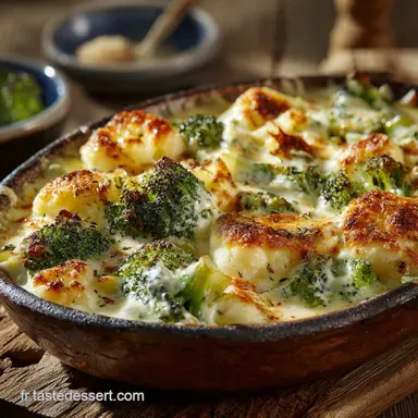 Gratin de Brocolis et de Choufleur au Fromage : La Sauce Mornay Cr&eacute;m&eacute;e Fiche recette