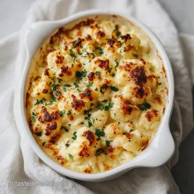 Gratin de Chou-Fleur Recette pour 4 Servings Fiche recette