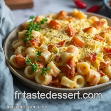 Gratin Coquillettes au Jambon : Mon R&eacute;gal R&eacute;confortant Facile Fiche recette