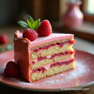 Le Gâteau Paradis Un Layer Cake Framboise Noix de Coco Divin Fiche recette