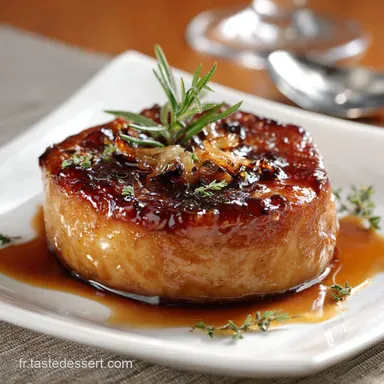 Mini Tatin de foie gras : Recette festive, échalotes et Xérès. Fiche recette