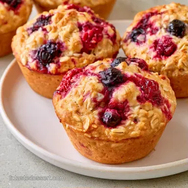 Muffins Flocons D'avoine aux Fruits Rouges Fiche recette