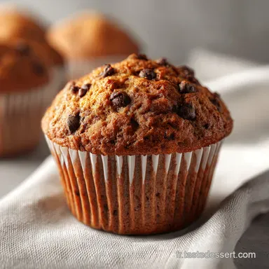 Muffins P&eacute;pites Chocolat Moelleux pour 12 Portions Fiche recette