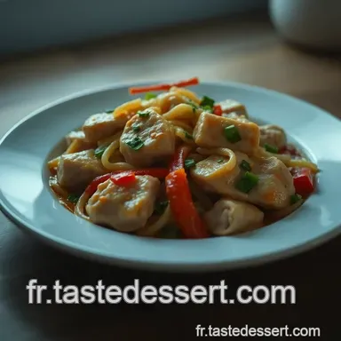 Nouilles Saut&eacute;es au Poulet : Un Plat Asiatique R&eacute;confortant et Rapide Fiche recette