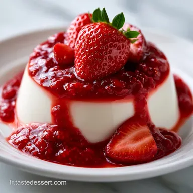 Panna Cotta Fraise pour 6 Verrines Fiche recette