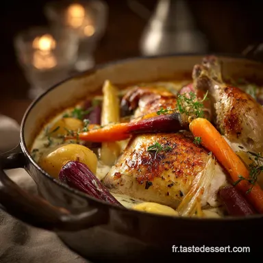 Pintade aux carottes et panais Recette traditionnelle en cocotte Fiche recette