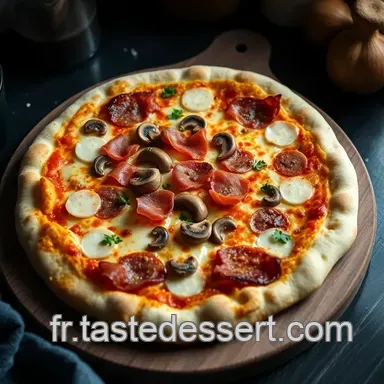 D&eacute;licieuse Pizza Champignons Jambon : Mon Recette Facile &agrave; Tester Fiche recette