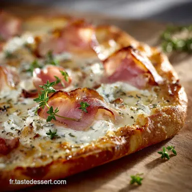 Pizza Jambon Chèvre à la Crème Recette Facile et Pâte Croustillante Fiche recette
