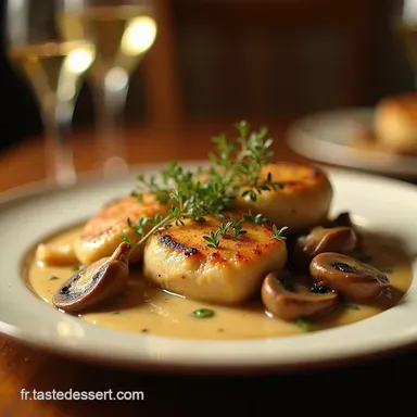 Poulet à la Crème et aux Champignons La Vraie Recette de GrandMère Fiche recette