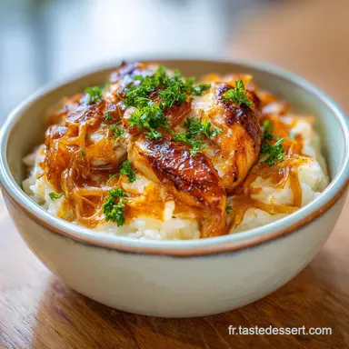 Poulet Cr&eacute;meux Riz: 4 Portions Fiche recette