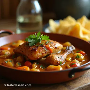 Recette Poulet Yassa S&eacute;n&eacute;galais Oignons Fondants Garanti Fiche recette