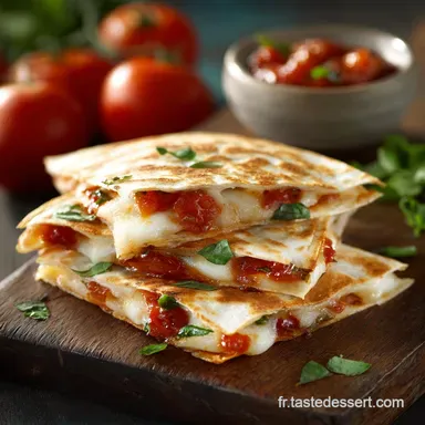 Quesadillas tomate mozzarella express La recette facile en 10 minutes Fiche recette