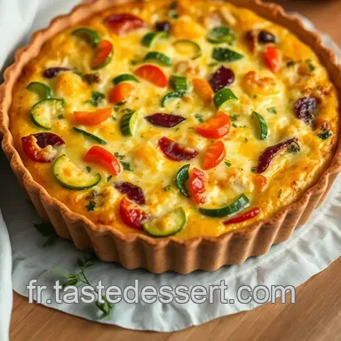 Quiche aux L&eacute;gumes Color&eacute;e : Recette Facile pour &Eacute;pater vos Invit&eacute;s Fiche recette