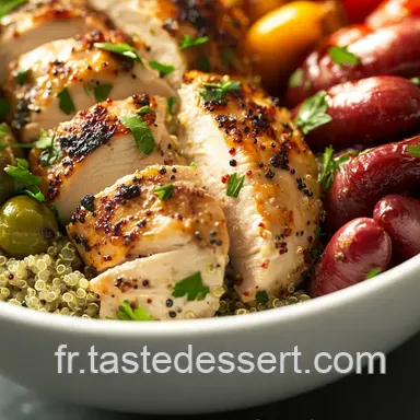 Quinoa Bowl Manger Bouger: Poulet & L&eacute;gumes R&ocirc;tis fa&ccedil;on Provence! Fiche recette