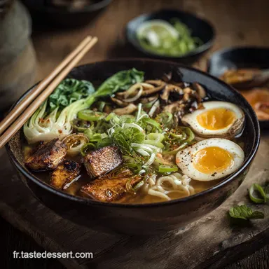 Le Ramen V&eacute;g&eacute;tarien Express Pr&ecirc;t en 25 Min Saveurs Umami Maison Fiche recette